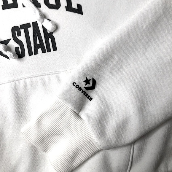 Converse All Star™️ Chuck Taylor Women’s Cropped Hooded Sweatshirt Size (S) - Picture 5 of 8